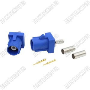 5X Fakra C Male RF Connector 5005 Blue Crimp RG316 for GPS Telematics&Navigation - Picture 1 of 3