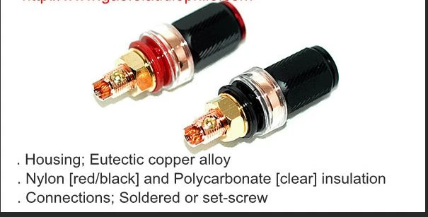 4x HiFi Audio GF Rojo Puro Cobre Amplificador Altavoz Terminal Encuadernación Poste Enchufe Foto 1 de 1