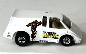 1979 Hot Wheels Iron Man White Vette Van Marvel Comic Heroes Blister Pull Mint - Picture 1 of 12