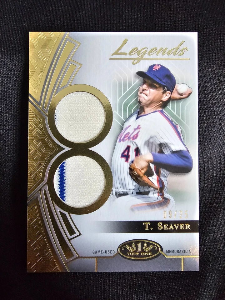 TOM SEA2023 Topps Tier One LEGENDS DUAL RELIC #'ED TO ONLY /25!! METS !! - Image 1 of 2