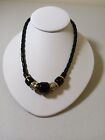 Necklace Women Fashion Black Silver Gold Plastic Metal Crystal Chunky 70's 80's