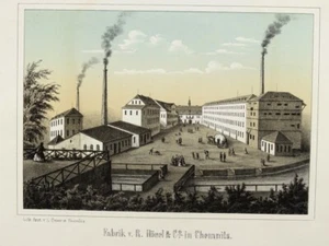 CHEMNITZ FABRIK V. R. HÖSEL & CO. Ori.getönteLitho.Oeser Neusalza - Bild 1 von 3