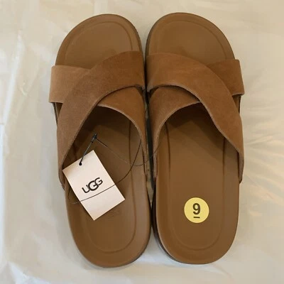 Мужские повседневные сандалии-слайды UGG Wainscott размер 9 каштановый коричневый цвет 1124902 - Изображение 1 из 4