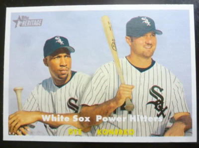 2008 Topps Heritage White Sox Power Hitters J. Dye & Paul Konerko #407 NM/MT - Image 1 of 2