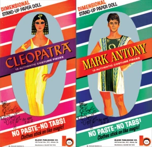 VINTAGE REPRINT - 1963 - CLEOPATRA & MARK ANTHONY PAPER DOLLS BOOK - Picture 1 of 12
