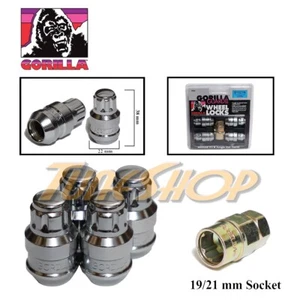 4 GORILLA GUARD II LOCK BULGE ACORN WHEELS RIM LUG NUTS 12X1.25 12 1.25 CHROME S - Picture 1 of 2