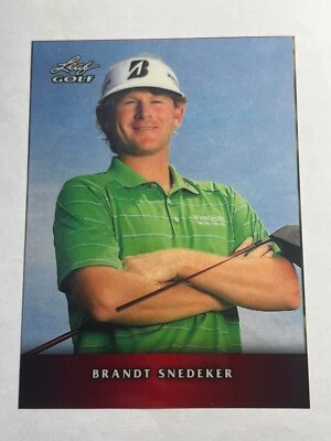 2012 Leaf Metal RED PRISMATIC LAMINATE PROOF MISSING #/5 Brandt Snedeker - Image 1 of 2