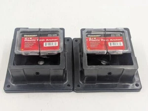 Pair (2) 4x4 Plastic Post Anchor w/ Hardware New Old Stock - Picture 1 of 3