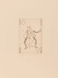 Johannes Vennekamp/Radierung/Skat/ec - escArt/handsigniert/1978/50 Exemplare/30 - Picture 1 of 2