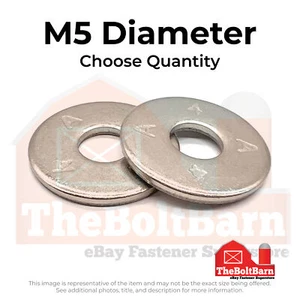 M5x15x1.2 A4-70 Stainless Steel Fender Washers (Pick Quantity) - Picture 1 of 7