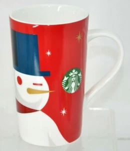 Starbucks Mug 2012 Holiday Christmas Snowman Latte Coffee Cup 16 oz EUC Grande - Picture 1 of 3