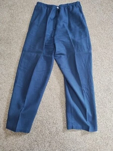 Women's Josephine Chaus Blue Linen Pants Size PM - Picture 1 of 2
