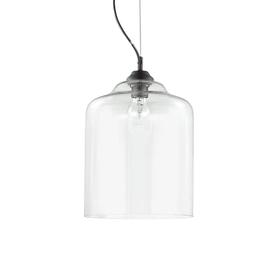 Bistro sp1 square sospensione vetro trasparente altezza regolabile 24cm - Immagine 1 di 2