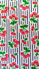 Vintage 90's Fabric Cotton Material Small Red Cherry Cherries 44 x 63 Quilts
