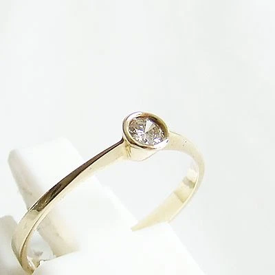 Ring Gold 585er Brillant Solitär Goldringe 14 kt Edelsteine Diamant Goldschmuck - Bild 1 von 4