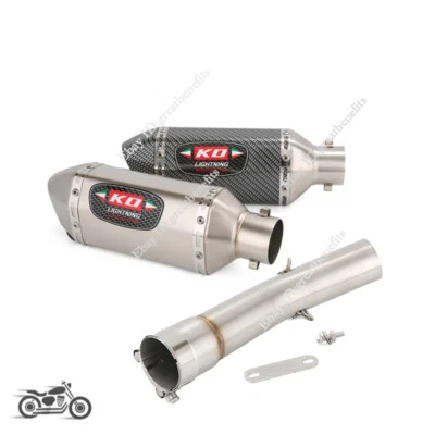 For Yamaha FZ1N FZ1 2006-2015 Exhaust System Mid Link Pipe 310mm Muffler Escape - Image 1 of 4