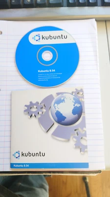 Rare Vintage Kubuntu 8.04 LTS Desktop Edition Official Live CD - Image 1 of 2