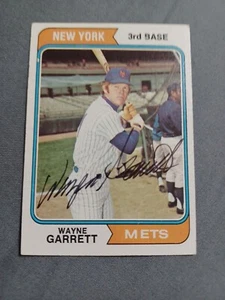 WAYNE GARRETT 1974 Topps # 510 autographed signed card N.Y. METS 74 AUTO FAIR - Picture 1 of 3