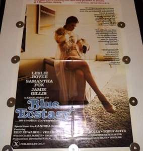 BLUE ECSTASY - Samantha Fox & Jamie Gillis - 27x41" 1980 Adult Movie Poster - Picture 1 of 4
