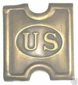 1881 ANSON MILLS US-MILITÄR MESSING GÜRTELSCHNALLE - Bild 1 von 2