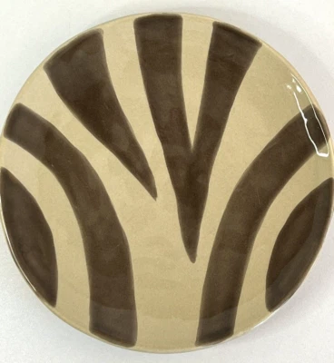 Juego de platos de (6) POTTERY BARN con estampado de cebra 7” ensalada de tapas de postre Barbara Eigen Foto 1 de 4