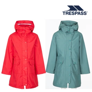 Trespass Girls Waterproof Windproof Hooded Long Jacket Drizzling - Picture 1 of 5