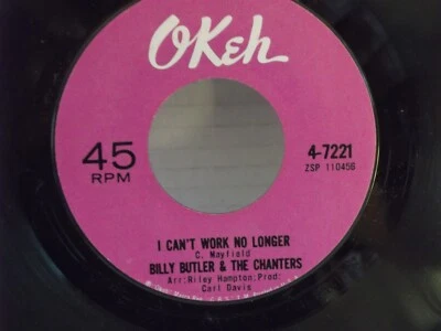 Billy Butler & The Chanters,Okeh 7221,"I Can't Work No Longer"US,7"45,North.Soul - Image 1 of 2