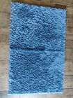 Retro MCM Style Niebieski kudłaty dywan 22×34,5 Doskonały stan