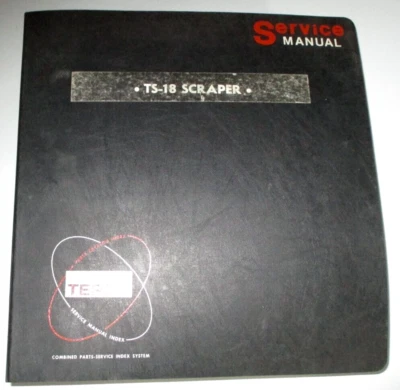 Terex TS-18 Scraper (33TOT Tractor 92SH Scraper) Service Repair Shop Manual OEM! - Image 1 of 4