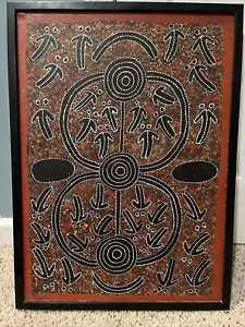 Audrey Nungarrai Australian Aboriginal Original Painting Wallaby Nungarrayi - Picture 1 of 12