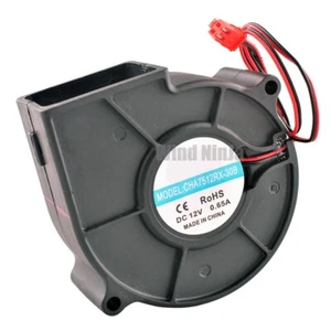 CHA7512RX-30B 75mm blower fan 7530 75x75x30mm DC12V 0.65A 4500rpm cooling fan - Picture 1 of 7