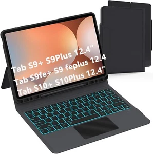 Tastatur Hülle für Samsung Galaxy Tab S10+/S9 FE+/S9+ Plus 12,4" 7 Farben Backlit - Bild 1 von 7