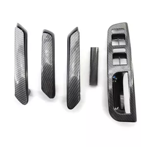 Door Pull Grab Handle Switch Bezel Set Carbon for VW Passat B5.5 98-05 3B0867171 - Picture 1 of 6