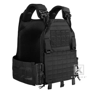 Hombro con hebilla de liberación rápida portador de placas tácticas KRYDEX y Cummerbund negro - Imagen 1 de 9