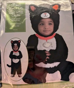 Disfraz de Halloween para bebé bebé animal gato negro tierno talla 6-12 meses - Imagen 1 de 2