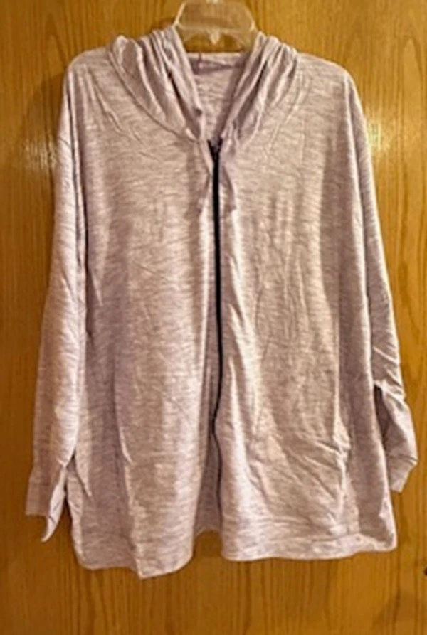 Sudadera con capucha Just My Size para mujer cremallera completa mezcla de algodón jaspeado cremallera completa - talla 4X Foto 1 de 1