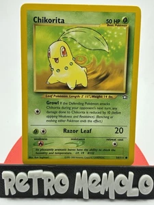 Vintage Chikorita 54/111 Neo Genesis Unlimited - LP/MP Pokemon Non Holo TCG - Picture 1 of 4