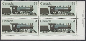 Canada - #1039 Canadian Locomotives Plate Block - MNH - Picture 1 of 1