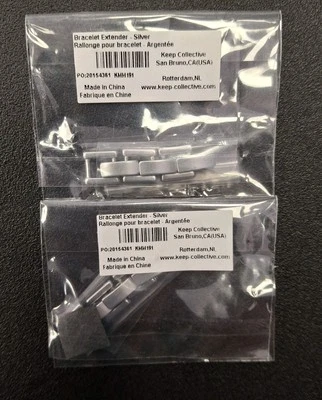 Lote de 2 eslabones extra KEEP Collective Brazalete Extensor Tono Plata KMM191 Foto 1 de 4