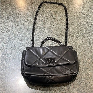 Bolso de hombro Badgley Mischa negro de cadena acolchado de múltiples longitudes - Imagen 1 de 11