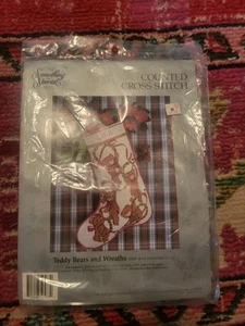 NEW NIP NOS VTG Something Special Counted Cross Stitch Teddy Bears and Wreaths - Picture 1 of 2