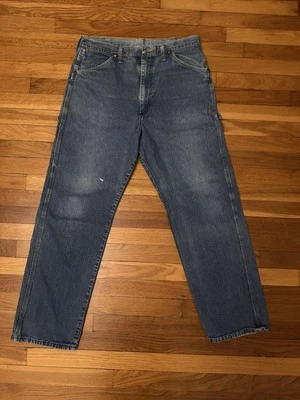 Pantalones de Trabajo Vintage Big Ben Jeans Hombres 34x29 Azul Carpintero Denim Hechos en Estados Unidos Foto 1 de 4