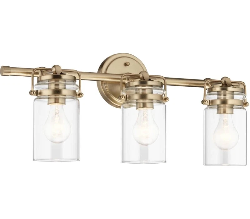 Kichler 45689CPZ Brinley Vanity, 3-Light 225 Total Watts, Champagne Bronze - Image 1 of 1