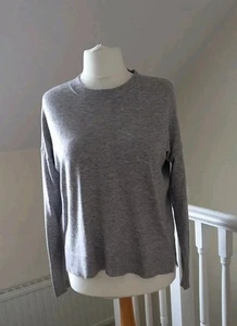 Ladies Oasis Grey Fleck Round Neck Soft Feel Jumper Size L Large 14-16 UK - Picture 1 of 8