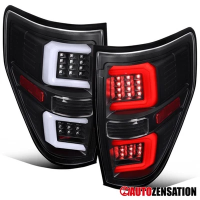 Black Fit 2009-2014 Ford F150 LED Bar Tail Lights Brake Lamps Left+Right 09-14 Foto 1 de 4