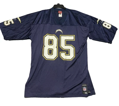 NFL Players San Diego Chargers Jersey Mens XL Antonio Gates #85 Navy Blue REEBOK - Image 1 of 4