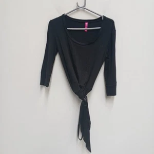 Fornarina Jersy Top Size S Womens Black Belt -WRDC - Picture 1 of 7