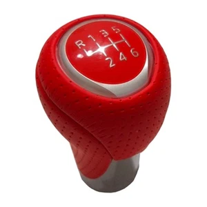 6 Speed Red Leather Shifter Shift Knob Fits For Mazda 2 3 6 CX-3 CX-5 - Picture 1 of 4