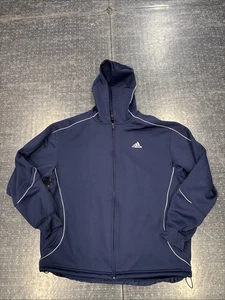 Adidas Zip Up Jacke Hoodie Blau Gr. Large Vintage  - Bild 1 von 8