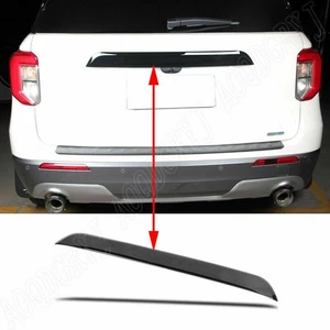 For Ford Explorer 2020-25 Glossy Black Trunk Middle Tailgate Moulding Strip Trim - Picture 1 of 5